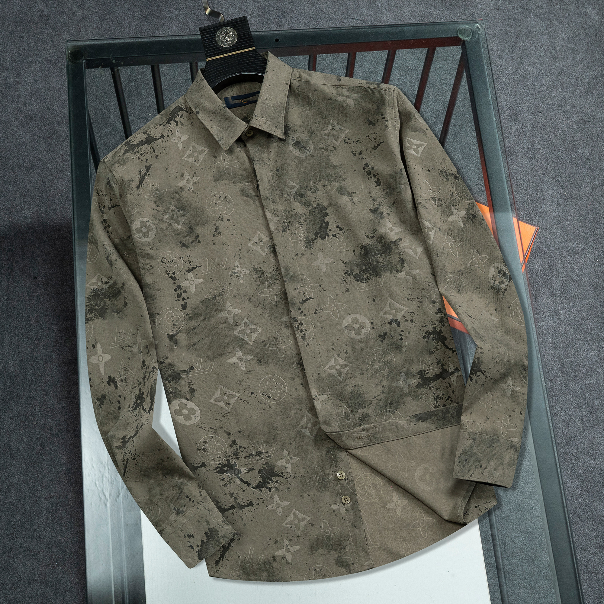 New 2025 men's luxury high-end shirt business leisure classic brand spring slim fit clothing designer luxury clothing jacket