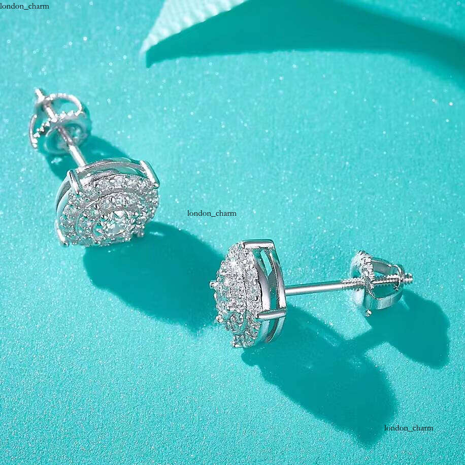 925 Exquisite Fashion Jewelry Wedding Birthday S925 Sterling VVS Moissanite VVS Moissanite Silver Stud Earrings