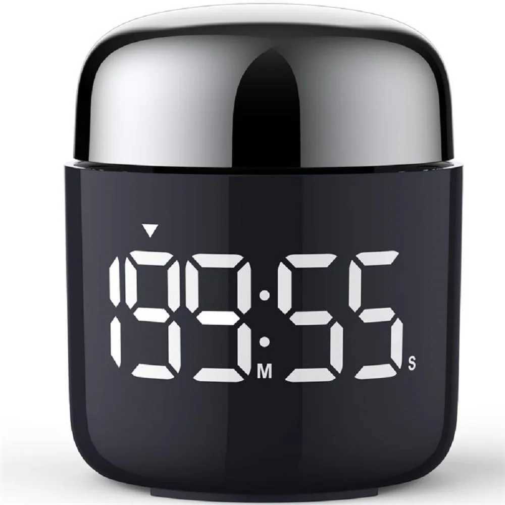 Rotating Kitchen Timer LED Display with 199 minute countdown/countup Bott Anti Slip Timer for Cooking Fitness and Studying C251209-image-1087828958