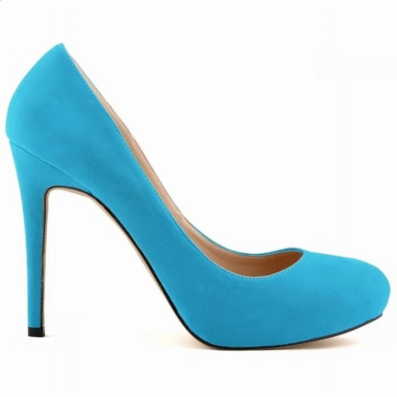 Women Stilettos Pumps Sexy 11cm Round Toe Velvet High Heels Shallow Elegant Lady Office Party Wedding Shoes Large Size 43 251204