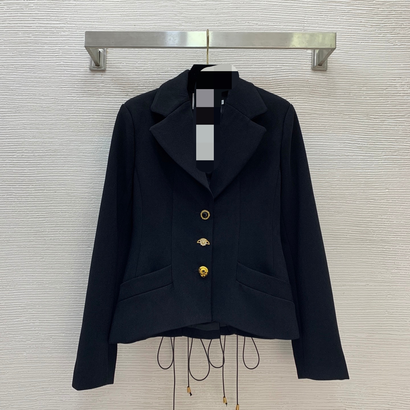 1105 XXXL 2026 Milan Runway Coat Autumn Brand SAme Style Coat Crew Neck Black High Quality Long Sleeve Womens clothes Fashion D25092745