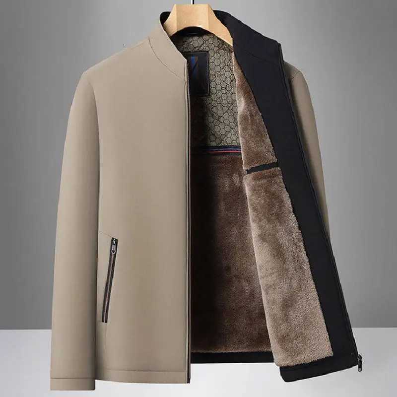 Nuova giacca foderata in pile spesso per uomo Autunno Inverno Colletto alla coreana Cappotto imbottito in cotone Giacca calda da uomo per persone di