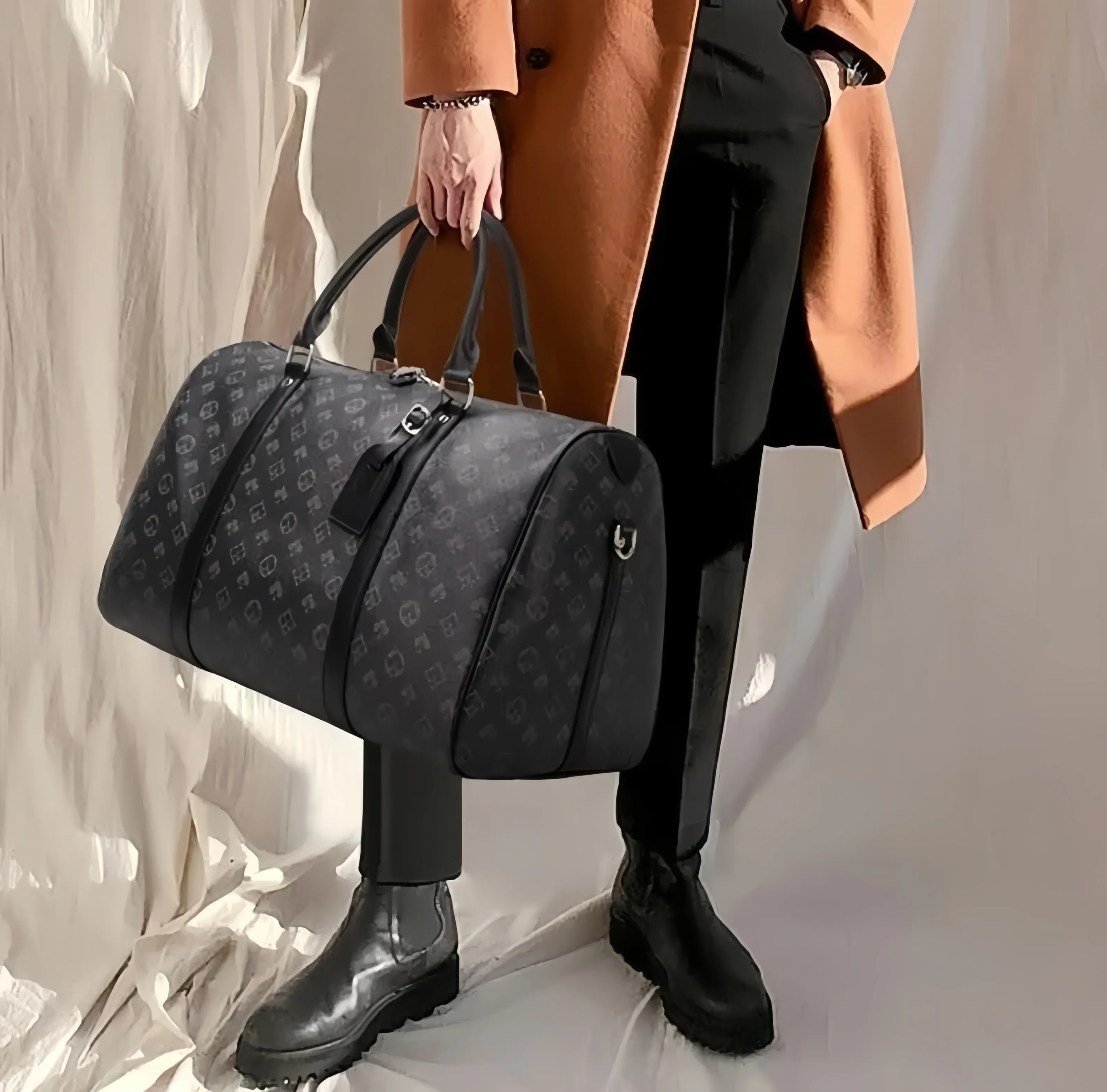 10A Top Quality Designer bag 55CM Leather designers men women Duffel Bags Suitcases luggage Sport Outdoor Packs shoulder Travel bags messenger bag T
