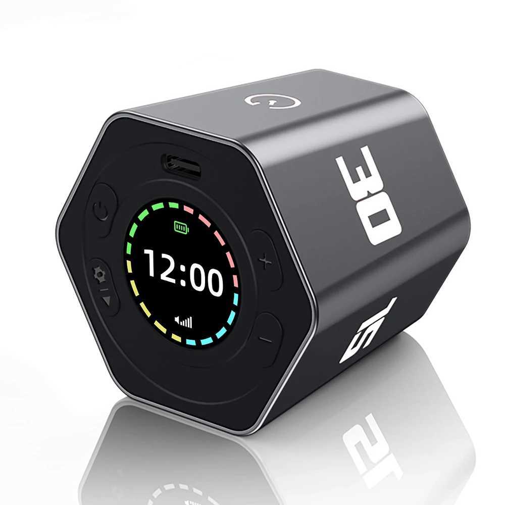 Led Display Hexagon Flip Timer Mutable Countdown Timers Long Prpt Off Hours Reminder for Exercise Game Teaching Cooking C2512091-image-1087853455