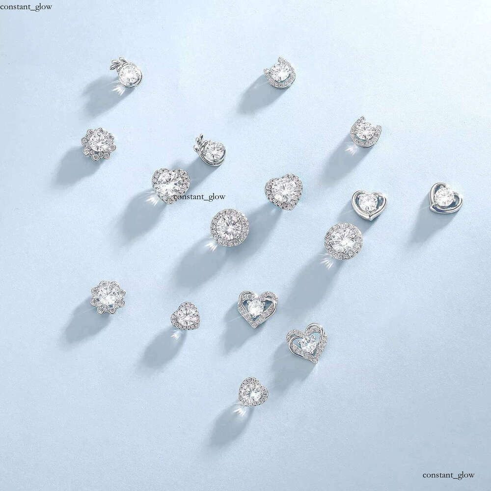 Wholesale VVS VVS Moissanite Earring Factory Price Round Cut Screw Back Moissanite Hoop Stud Earrings Men Women