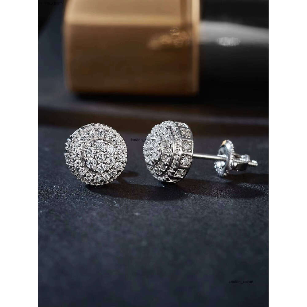 VVS Moissanite Custom Women's 925 Silver Jewelry GRA Certified Wedding Engagement Earrings with Brilliant Cut Diaspore Halo