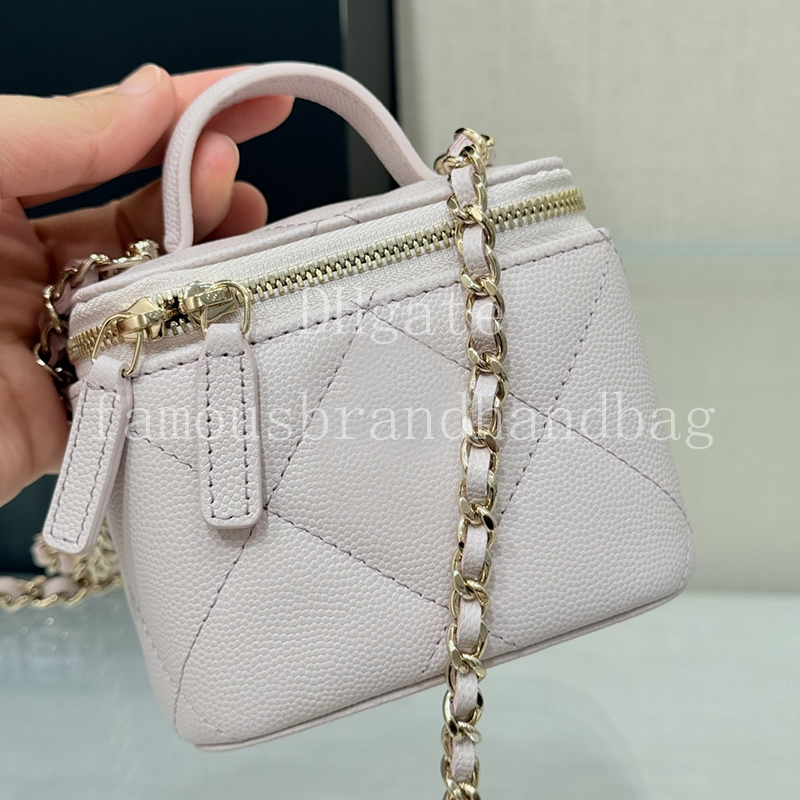 Master quality Mini Vanity Case With Chain Crossbody bag Designer Cosmetic Bag Women's Top Handle Bag With Box 25KAP4934A-image-862889654
