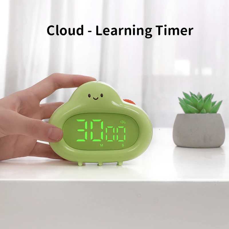 1pc White Cloud Shape Timer Cartoon Timer Desktop Learning Timer Kitchen Timer For Cooking Baking C251209-image-1087828360