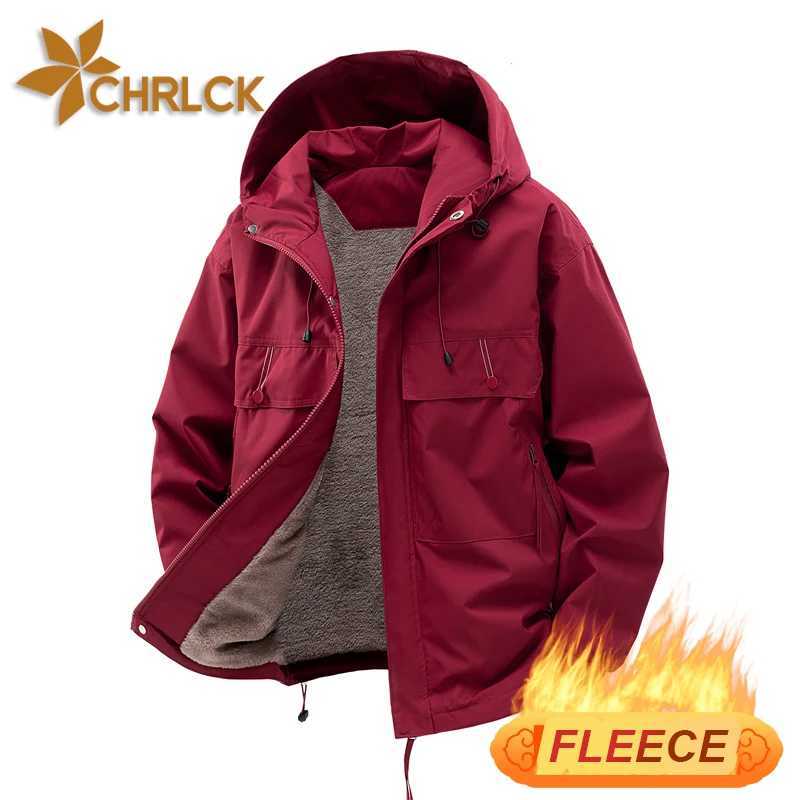 CHRLCK Unisex Hiking Fleece Waterproof Jackets Winter Windbreaker Outdoor Camping Trekking Fishing Jacket Windproof Coat Autumn W251209