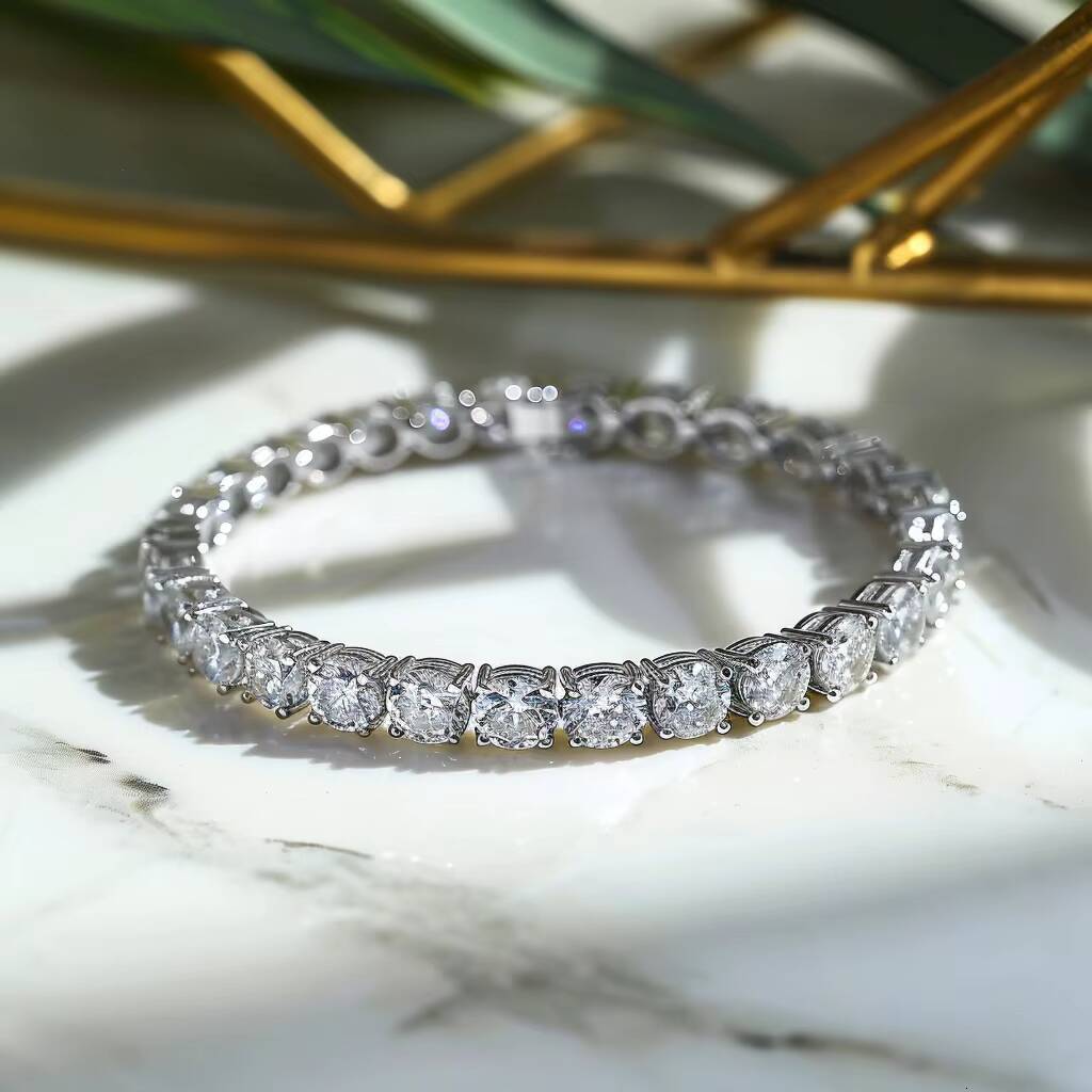 Hot Selling 18K Rose Gold Bling Full Diamond Hip Hop Bracelet Customized Fine Jewelry for Men and Women