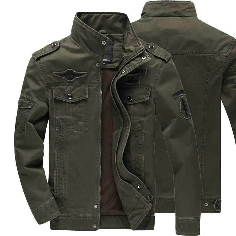 2024 New Cotton Jacket Mens Wild Hunting Windproof Multi-Pocket Work Jacket Autumn Casual Army Green Mountain Climbing Coat W251209