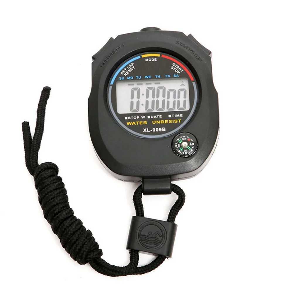 Digital Stopwatch Chronograph with Wristband Al AM PM 24H Clock Handheld LCD Running Sports Stopwatch Timer Waterproof C251209-image-1087828621