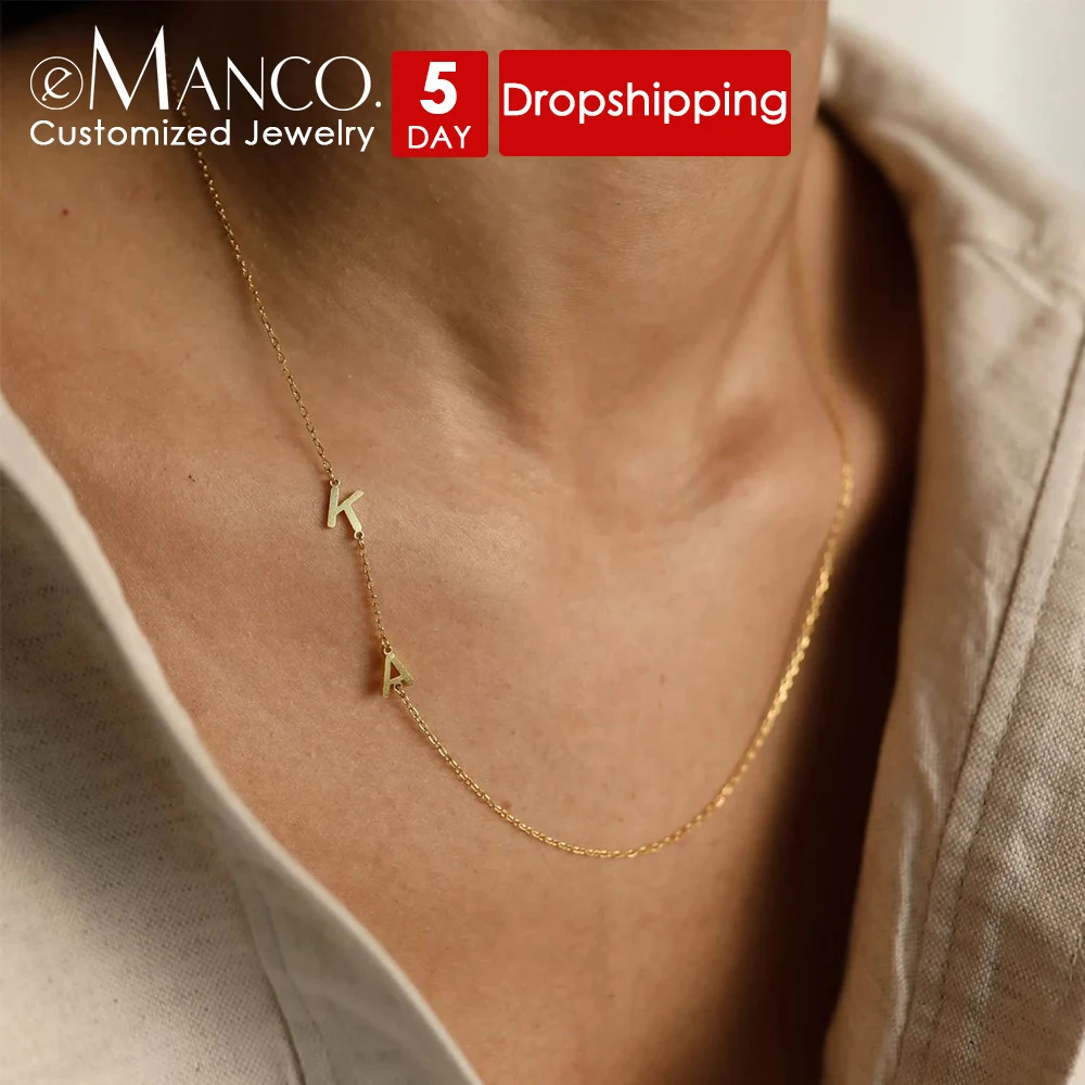 Gold Color Letter Pendant Choker Charm Name Necklace 26 Letter Patchwork Custom Letter Name Necklace Women Fine Jewelry 251202