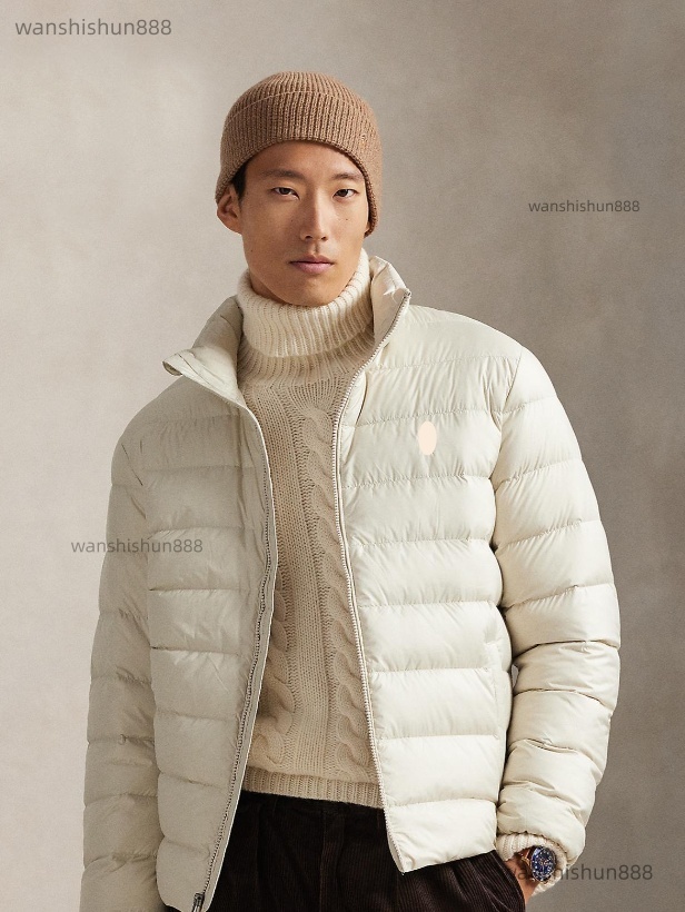 Designer Polo Puffer Jacket Men Down Jackets Winter Jackets Femme Doudoune Homme Manteau With Chip Mens Dark Blue Women Embroidered Armband Winter O