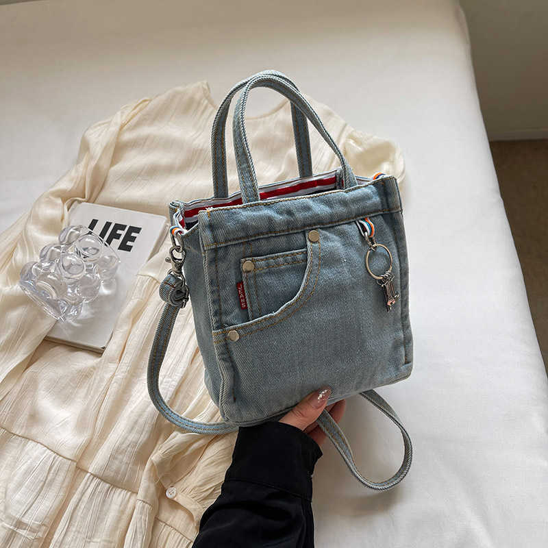 Crossbody Bag for Women, Exquisite Washed Denim Bag, Ins Style, Artistic and Creative Handbag, Shoulder Bag