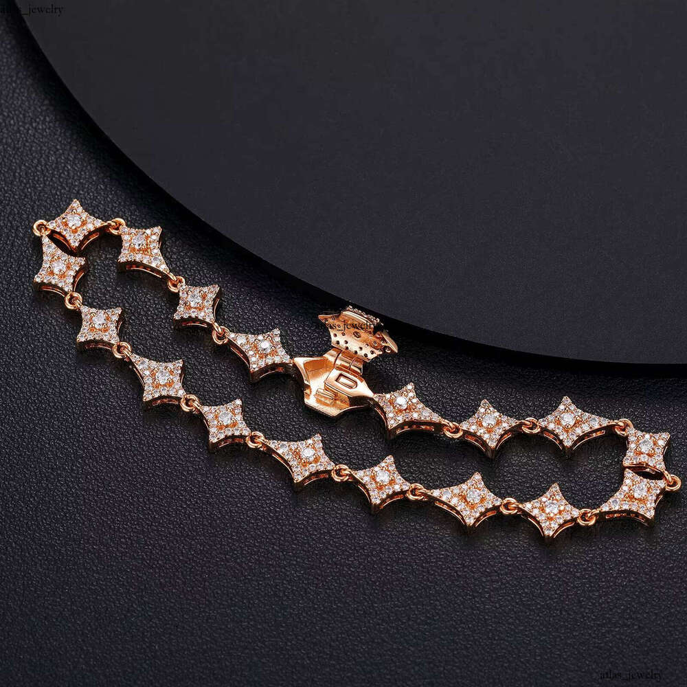 Summer Luxury Jewelry 8mm 925 Sterling Silver VVS1 Moissanite Iced Out Bracelet Men's Anklet Women's
