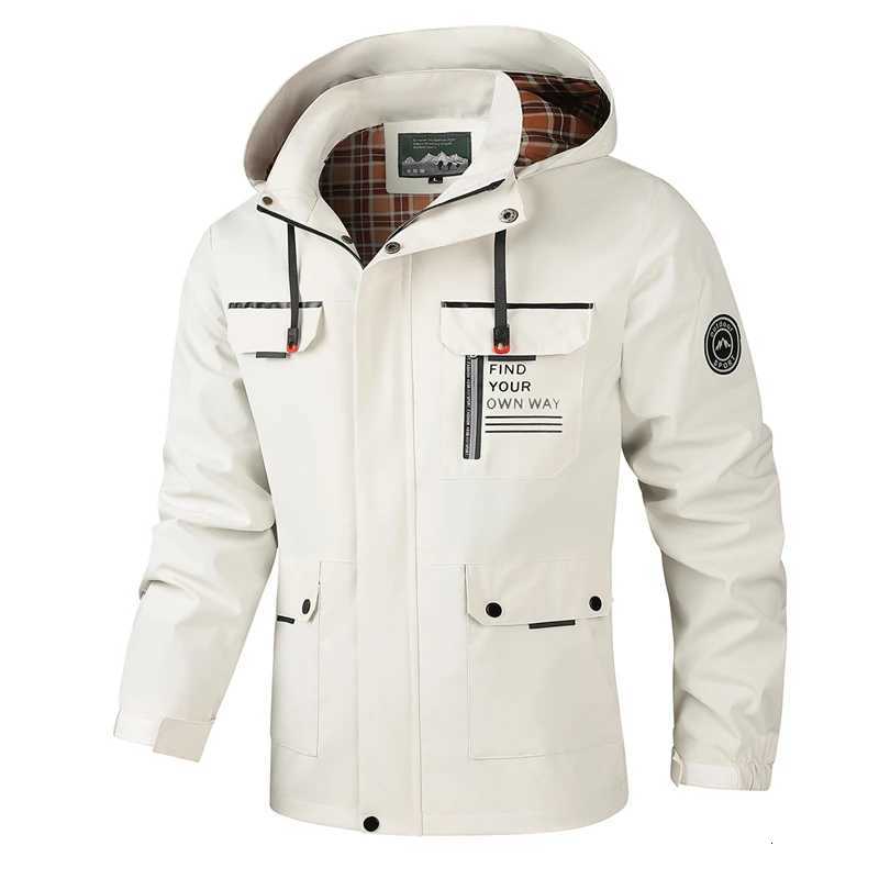 Fashion Mens Casual Windbreaker Jackets Hooded Jacket Man Waterproof Outdoor Soft Shell Winter Coat Clothing Warm Fleece Thick W251209