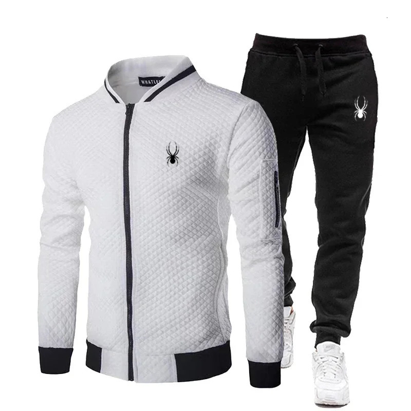 Spring/Autumn 2025 mens zipper stand-up collar jacket Pants 2-piece outdoor jogging fashion casual sportswear set251205