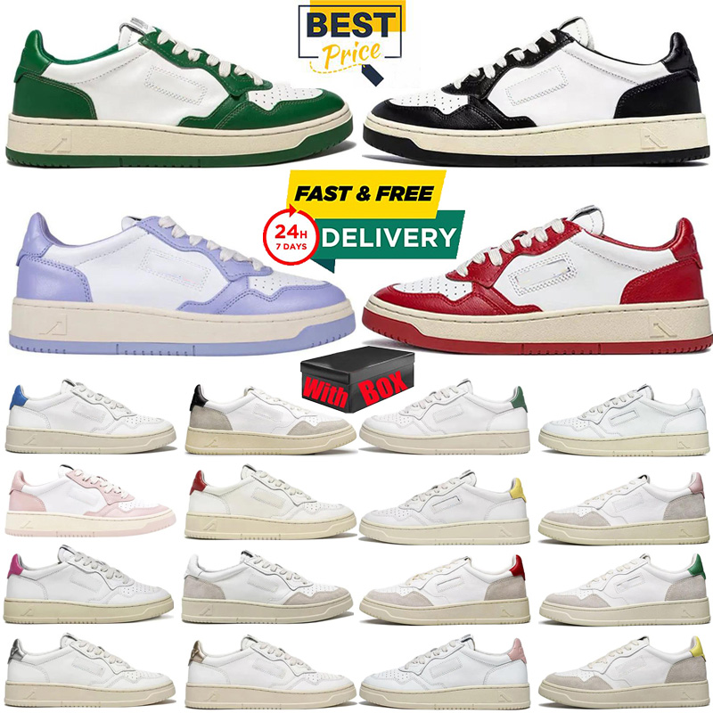 with box Designer shoes Casual Shoes men women sneakers Leather white black grey pink green Silver purple Patchwork outdoors fsahion Trainers Casual