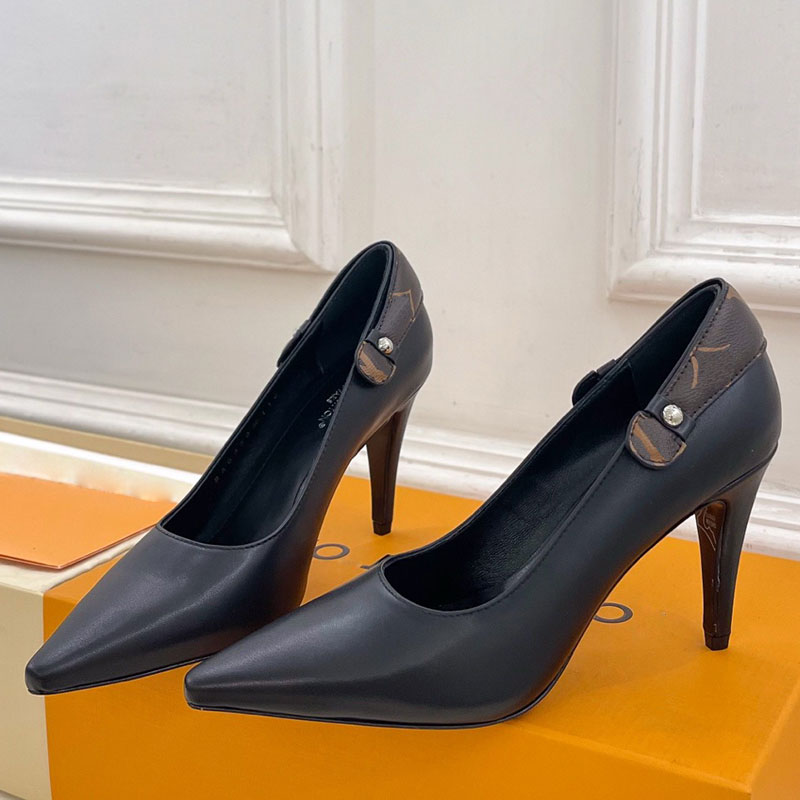 Legacy Slingback Pump 1AHLCZ Décolleté da donna in pelle di vitello tinta unita Sandali a punta con tacco a forma di gattino Sandali in tela con mon
