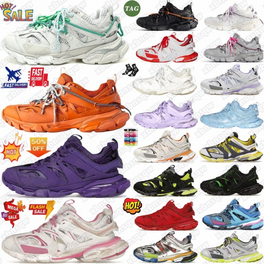 sneakers Track 3.0 designer shoes trail laces trainers tracks 3 women men White Orange black Grey Green Blue red leather free sliver fluo yellow-image-971864885