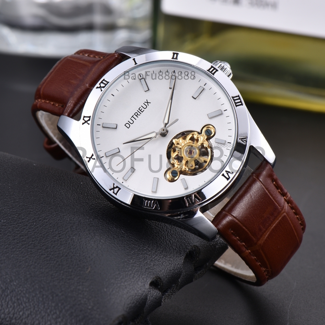 2026 Fashion Luxury Watches for Men Automatic Wristwatch Leather Strap New Arrival Daily Waterproof Tourbillon Business Male Clocks for Gift Wholesa