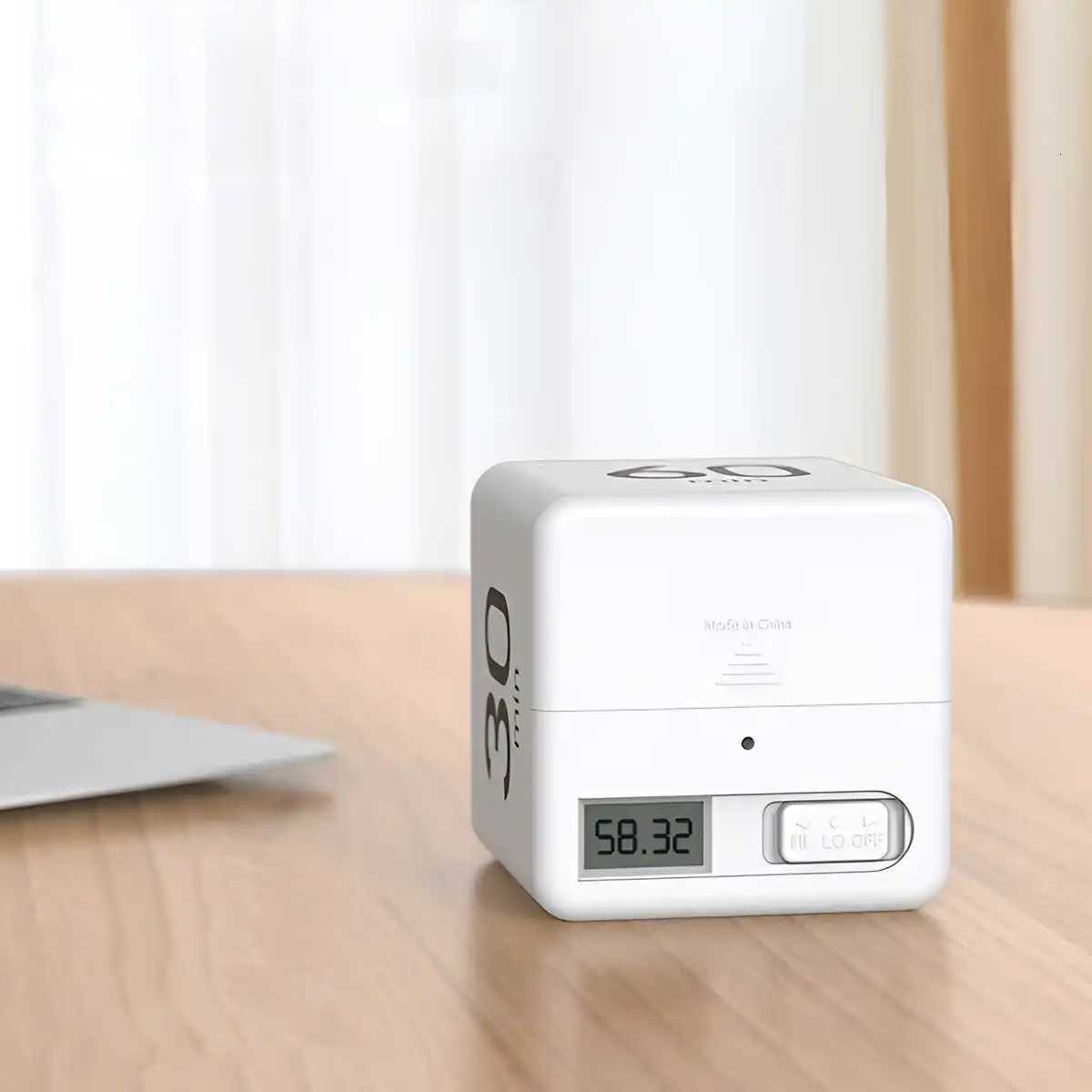 New white Rubiks Cube timer cooking countdown excluding 2 AAA C251209-image-1087828256