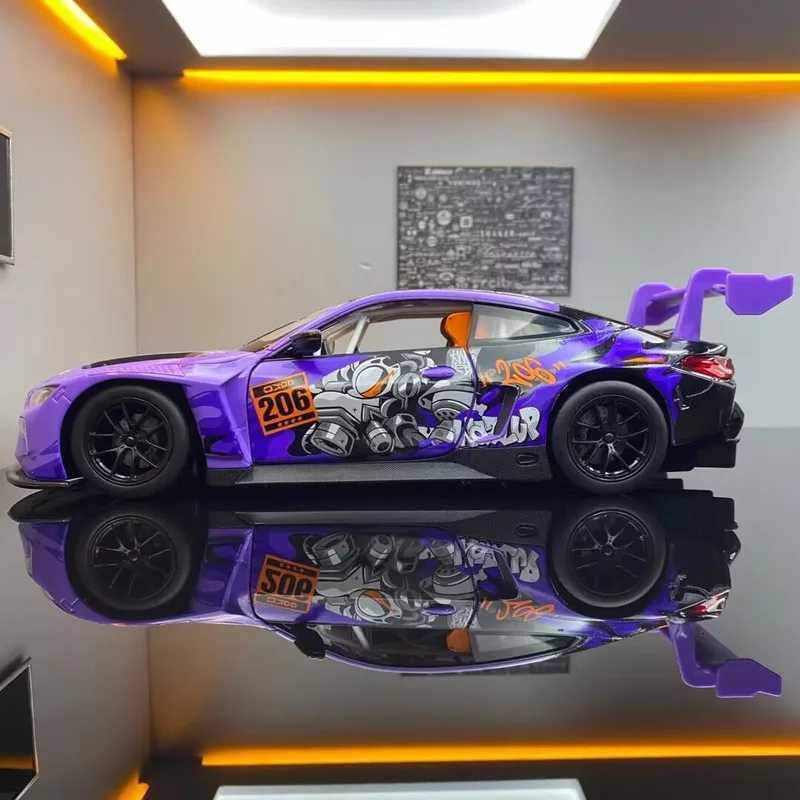 WASA Joint Edition 124 BMW M4 GT3 AUDI R8 LMS Alloy Sports Car Model Diecast Metal Track Racing Car Model Sound Light kids Gift C251209-image-1087829783