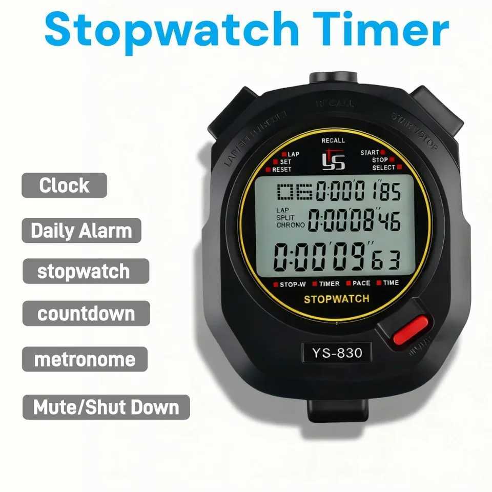 100 Laps Memory Sports Stopwatch Digital Count Up/Down Timer with Large Display for Track Running Coaching Training Referee C251209-image-1087828964