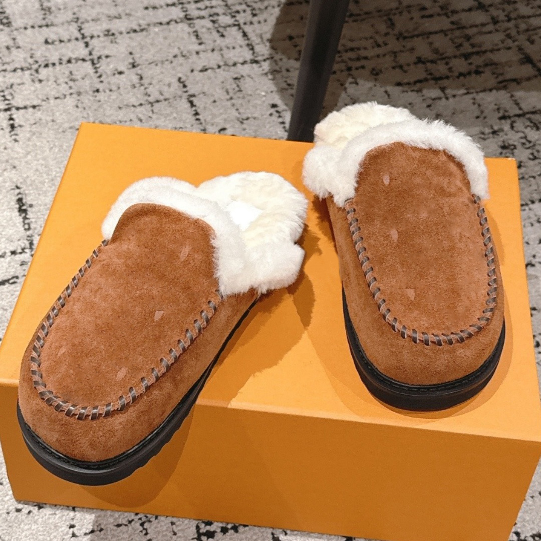 (Commandez par photo en opt, pas par desc) Bottes d'hiver en daim doublées de peau de mouton pour femmes de qualité supérieure - Ensemble de chau