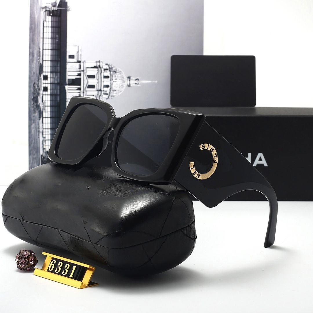 Luxury classic designer sunglasses exquisite and stylish square oversized frames mens brand logo suitable for beach wear womens UV400 polarized lens