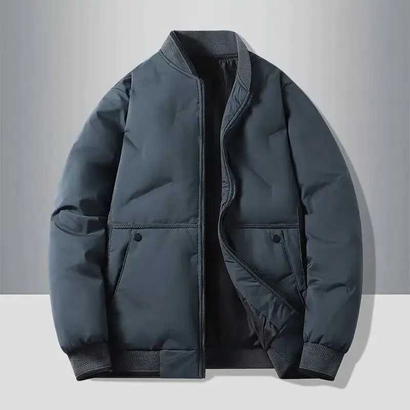 Autumn/Winter Baseball Collar Mens Cotton Jacket Outer Warmth Cotton Jacket Baseball Jacket W251209