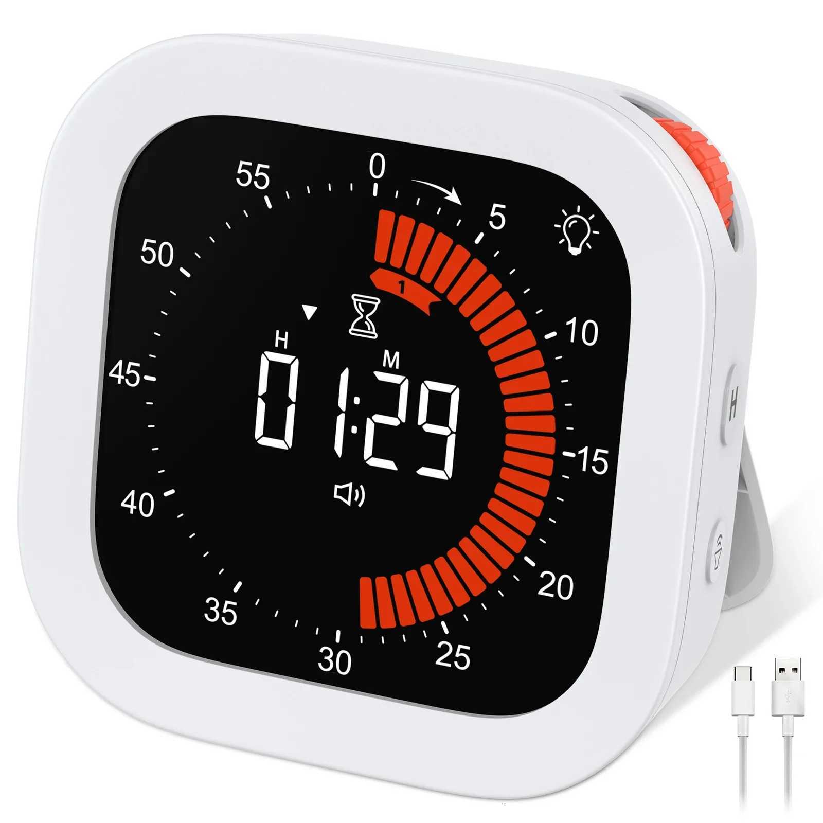 Upgraded Visual Timer Rechargeable Digital Countdown Kitchen Mechanical Cooking Timer Management Tool for He School Off C251209-image-1087828622
