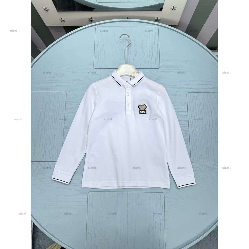 Brand Long sleeve baby POLO Pure white boy top kids designer clothes autumn Multiple styles girl lapel tees A000X07N057