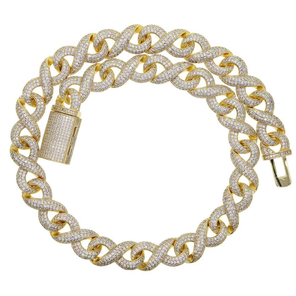 14K Gold Luxury GRA Certified VVS Moissanite Necklace Diamond Customized Hip Hop Cuban Chain for Men Fine Jewelry Gift for