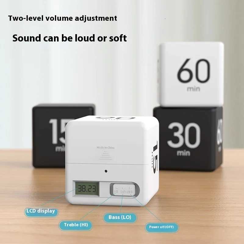 Cube Shaped Countdown Timer for Exam Preparation Kitchen Reminder Self Discipline Tool Time Management Al C251209-image-1087828880