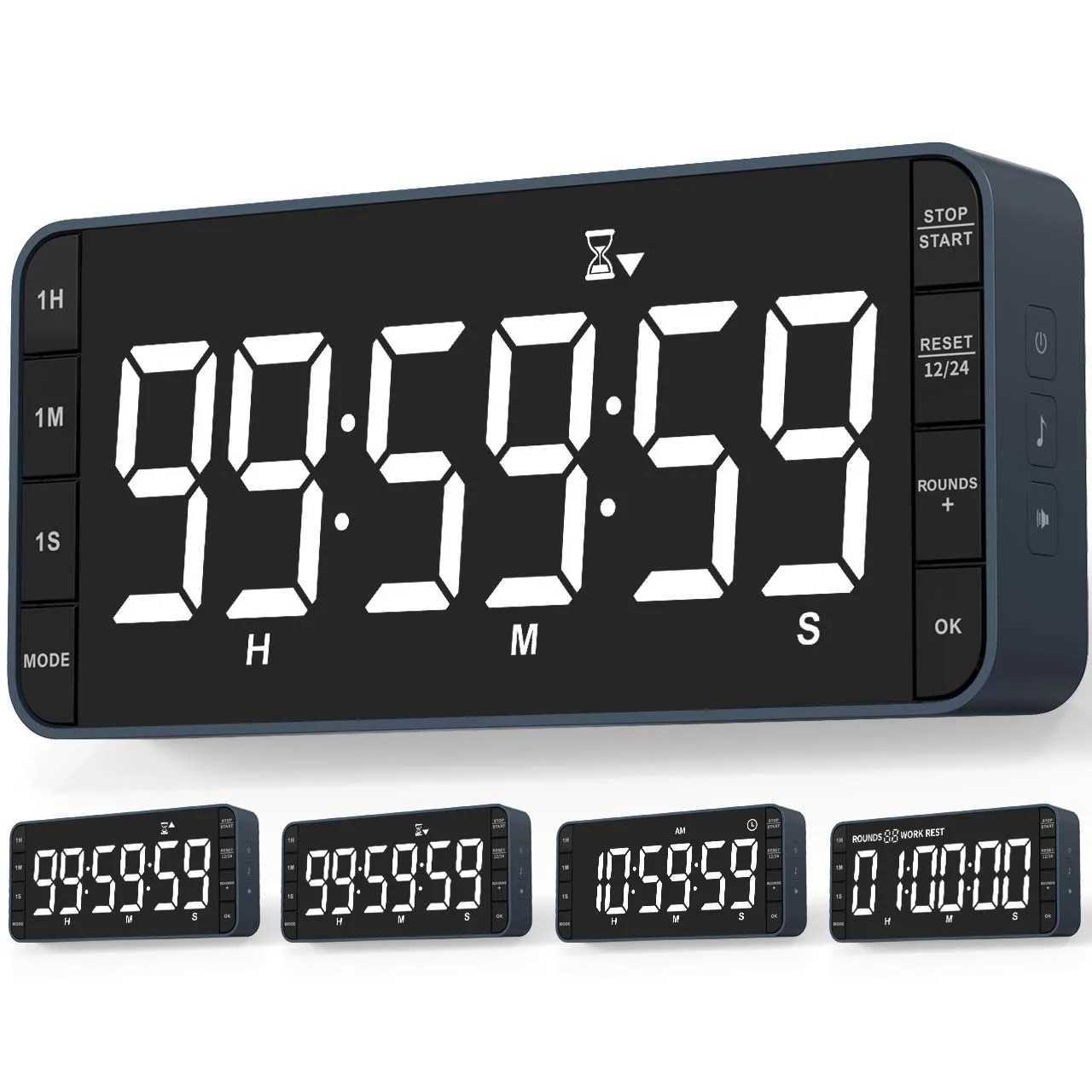 78 Large LED Magnetic Timer Rechargeable Adjustable Volume Countdown/Countup Timer for Kitchen Classro Kitchen Clock Timer C251209-image-1087828211