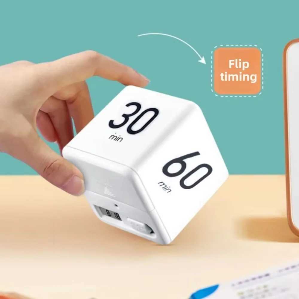 Productivity Cube Timer Gravity Sensor Flipping LED Display 4 Preset Time Dual Modes Countdown Cooking Study Mini Digital Timer C251209-image-1087828915