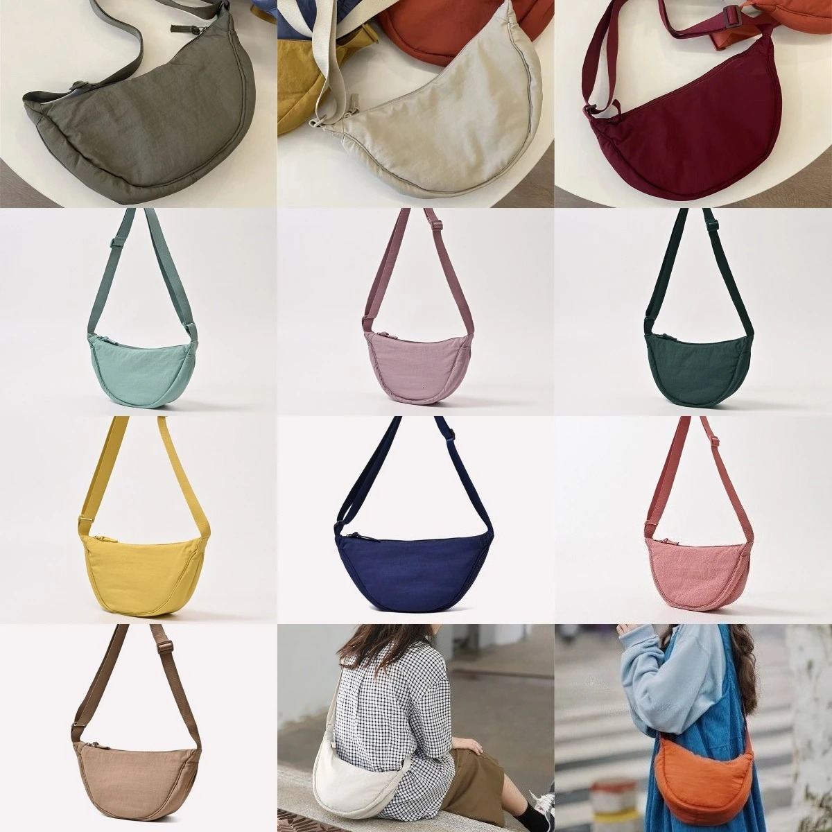 Nylon Hobos Shoulder Dumpling Bag Large Capacity Travel Crossbody Half Moon Bags Outdoor Phone Pouch Handbags Wholesale 251201