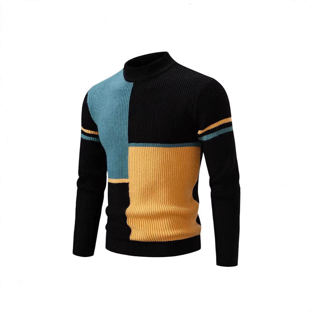 Pull à col rond pour hommes, imprimé, manches longues, épais, tricoté, à la mode, assorti, Sole240802, automne/hiver