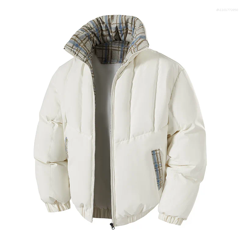 Men's Down Fashion Men Stand Collar Casual Dowm Jackets Man Thicker Warm Loose Parkas Good Quality Male Short Winter Size 3XL