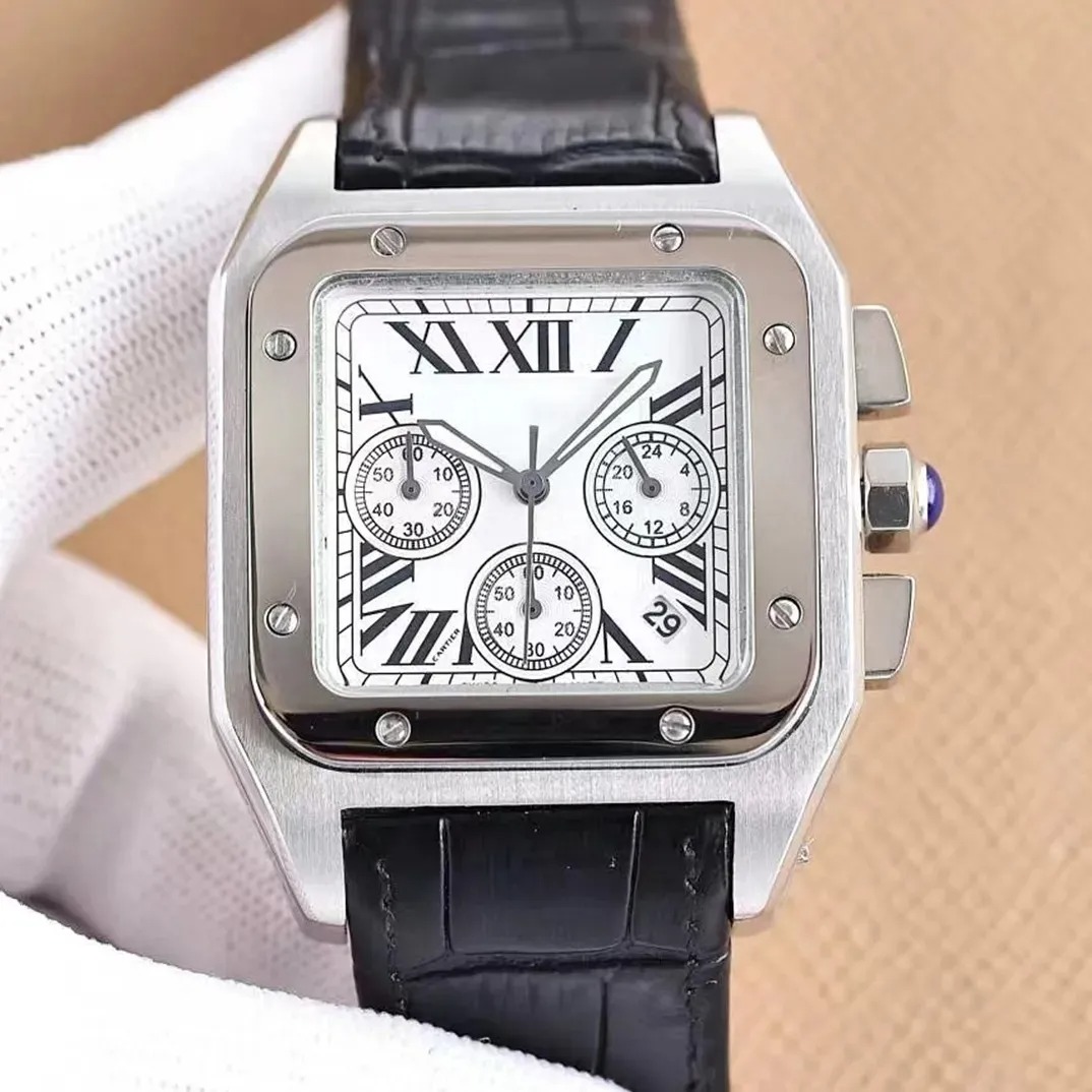 U1 Top AAA Watch Luxury Designer Men Women Sports Santoss Leisure Metal Sapphire Watches Automatic Mechanical Movement Stainless Steel Wristwatches
