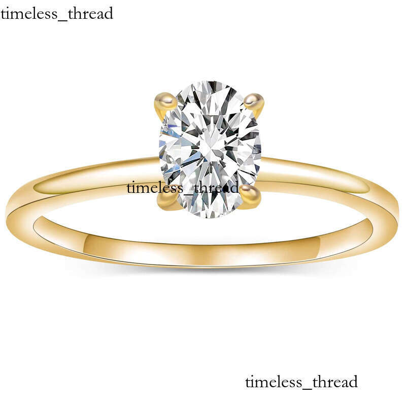 18k Gold Jewelry Round Cut VVS Moissanite Engagement Wedding Ring