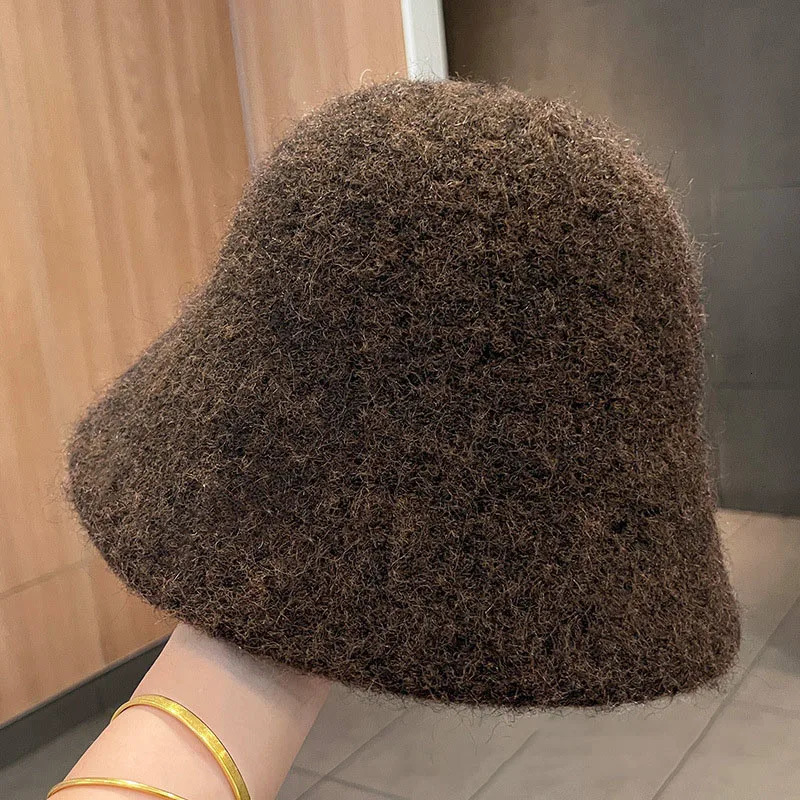 Autumn Winter Wool Bucket Hat Women Fashion Vintage Fisherman Hats Versatile Cap Spring Felt Hat 6 Colors Foldable Hat 251204