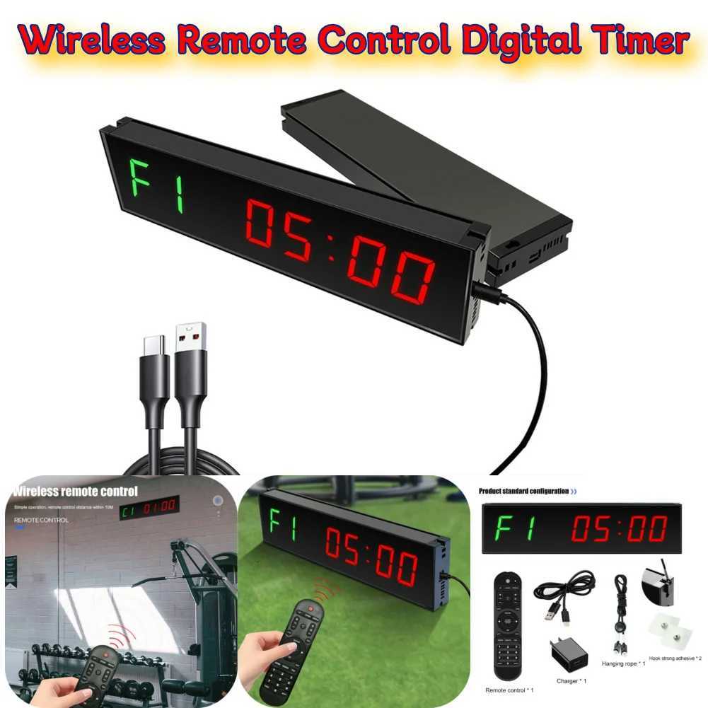 LED Interval Timer Type-C Plug-in Digital Countdown Wall Mounted Wireless Remote Control Aluminum Alloy for Cpetition Training C251209-image-1087828717