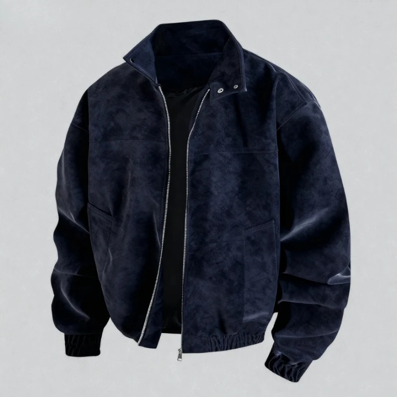 Autumn and Winter Jacket Mens Stand Up Collar Jacket Loose Comfortable Versatile Handsome High-quality Jacket Men 251205