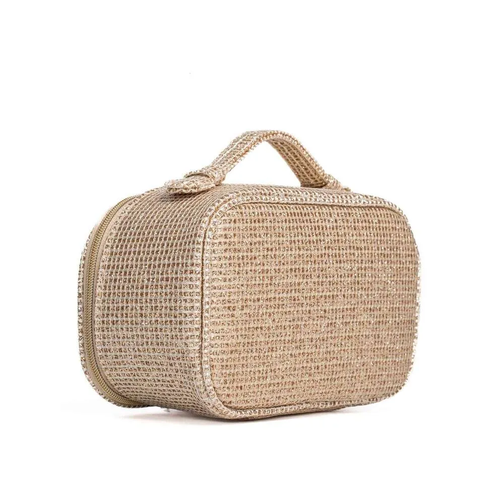 2025 Christmas Makeup bag Women's Luxurious Star Golden Thread Travel Storage Toiletries Bags Cosmetic Bag Clutch