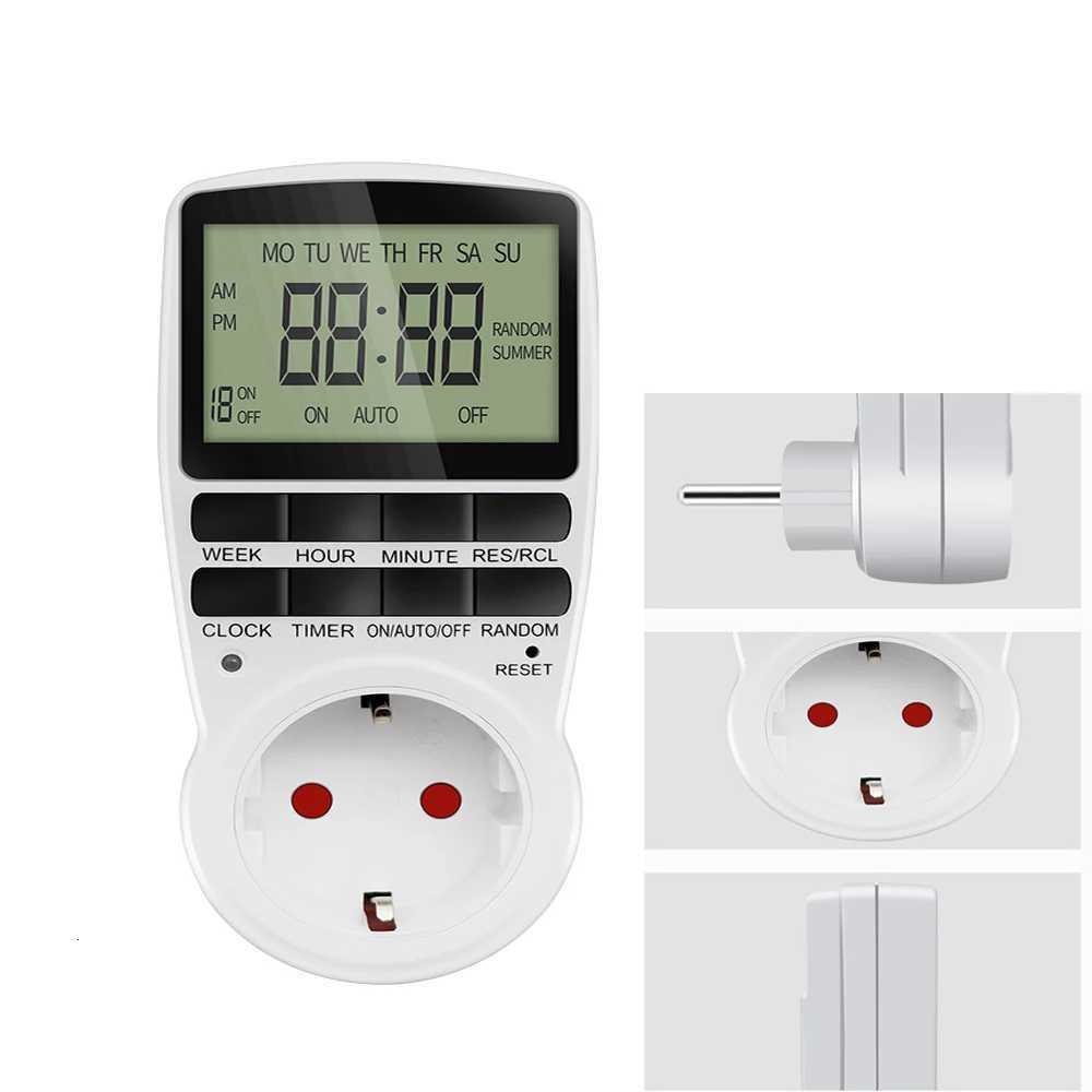 Digital Timer Switch Electronic 12/24 Hour Programmable Timing Socket Kitchen Appliance Time Control EU UK US AU FR Plug Outlet C251209-image-1087828429