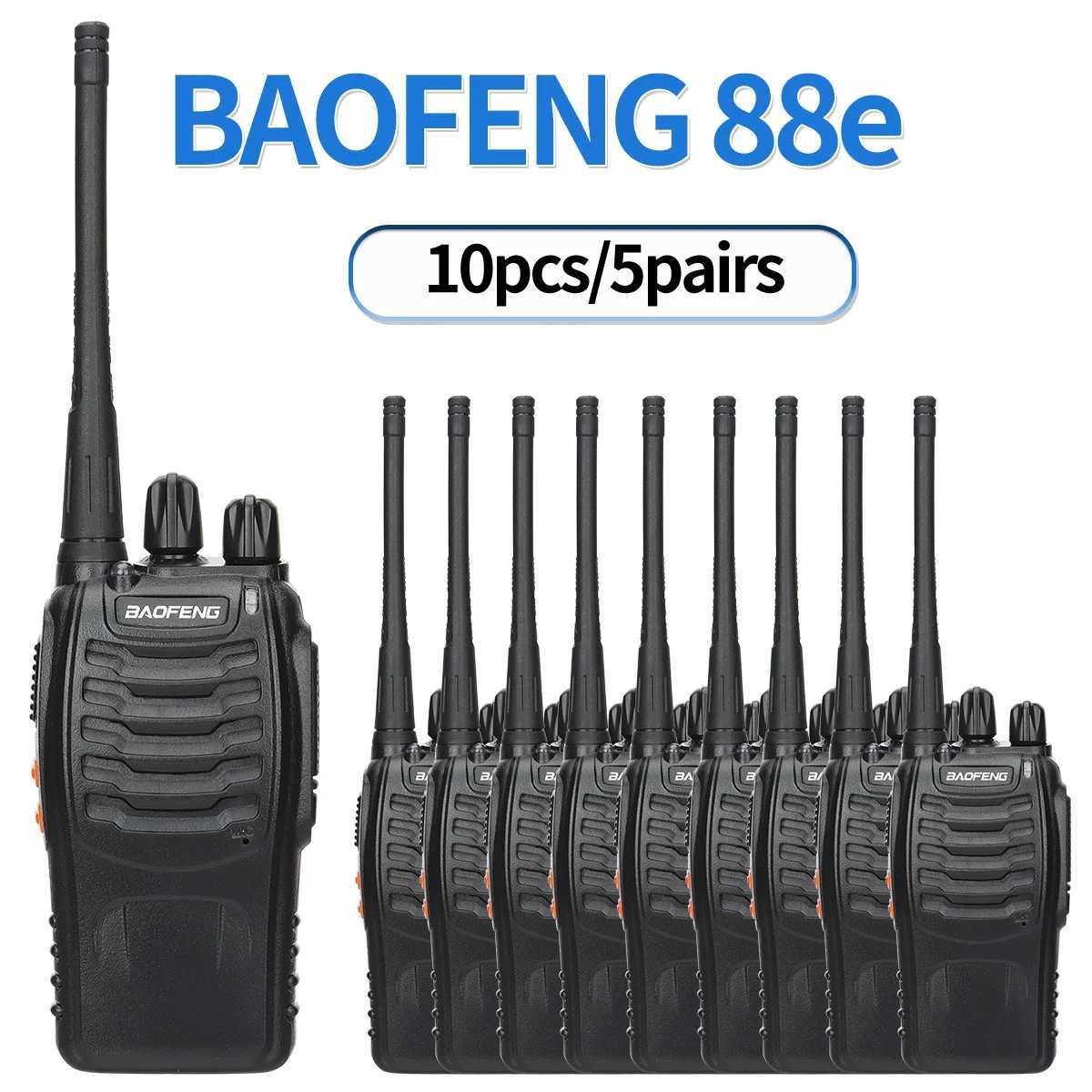 2026 New 2Pcs 4Pcs 6Pcs 10Pcs Baofeng BF 88E Walkietalkie Long Range UHF 400 470Mhz 16Channels Ham Two Way Radio Camping Hotel M251210 outdoor Free