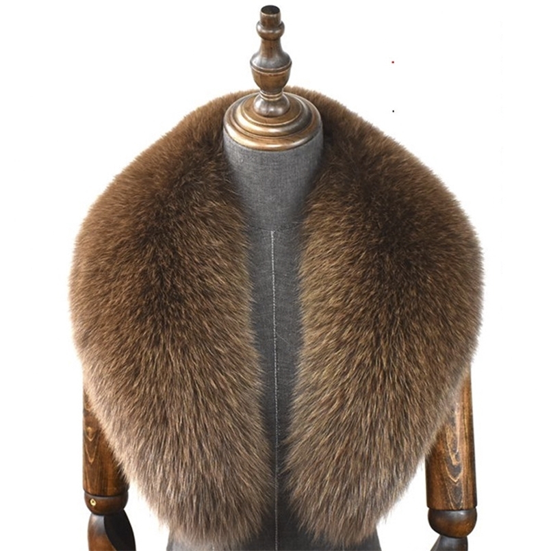 Fox Fur Collar 100 Real Fox Fur Scarf Winter Women Natural Fur Gray Collar Large Size Neck Warmer Fur Scarf Shawls251209